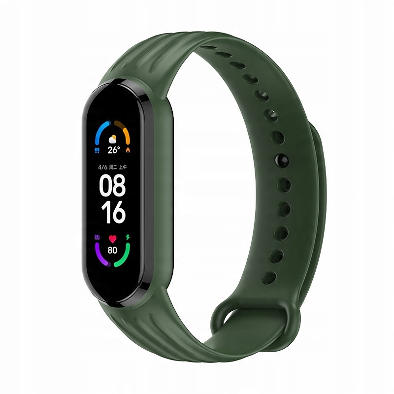 

Opaska Sportowa W Pasy Do MI Band 5/6/7-DARK Green