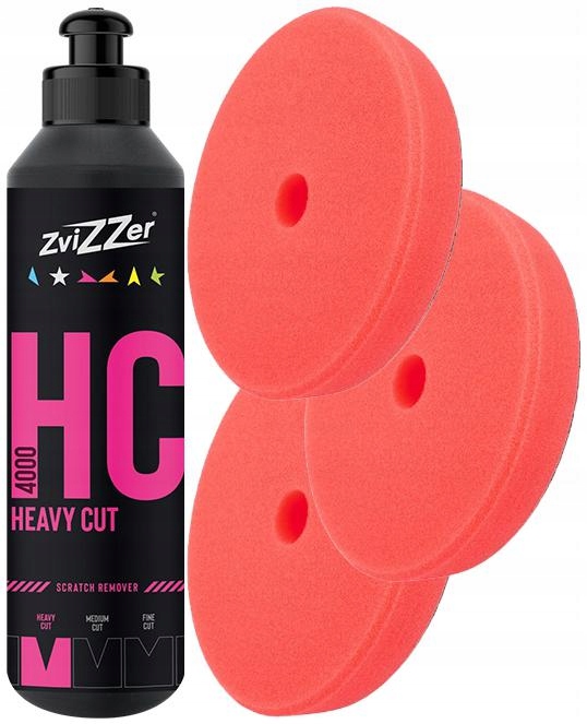 ZviZZer HC4000 250ml + 3x TRAPEZ PAD RED CUT TNĄCY