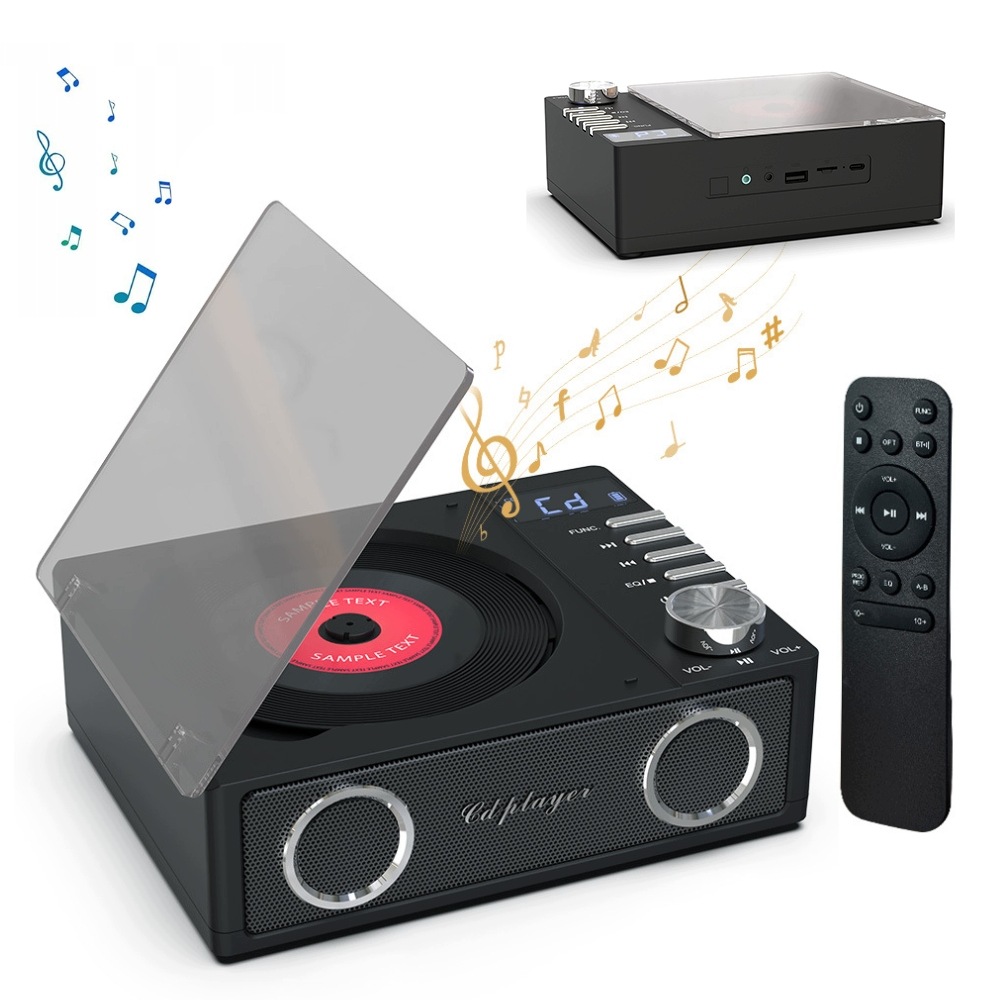 CD prehrávač Prenosný Bluetooth rádio Aux MP3 reproduktor Usb diaľkové ovládanie