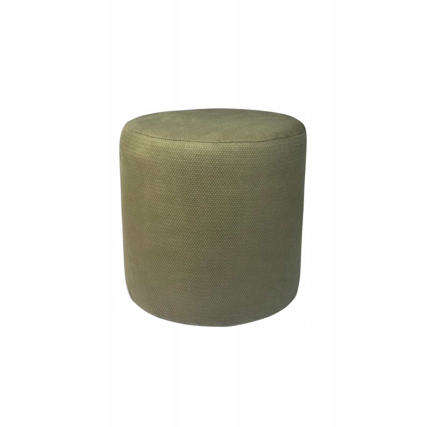 Taburet kulatá z makalu, jemný plyš s výstupky Cappuchino