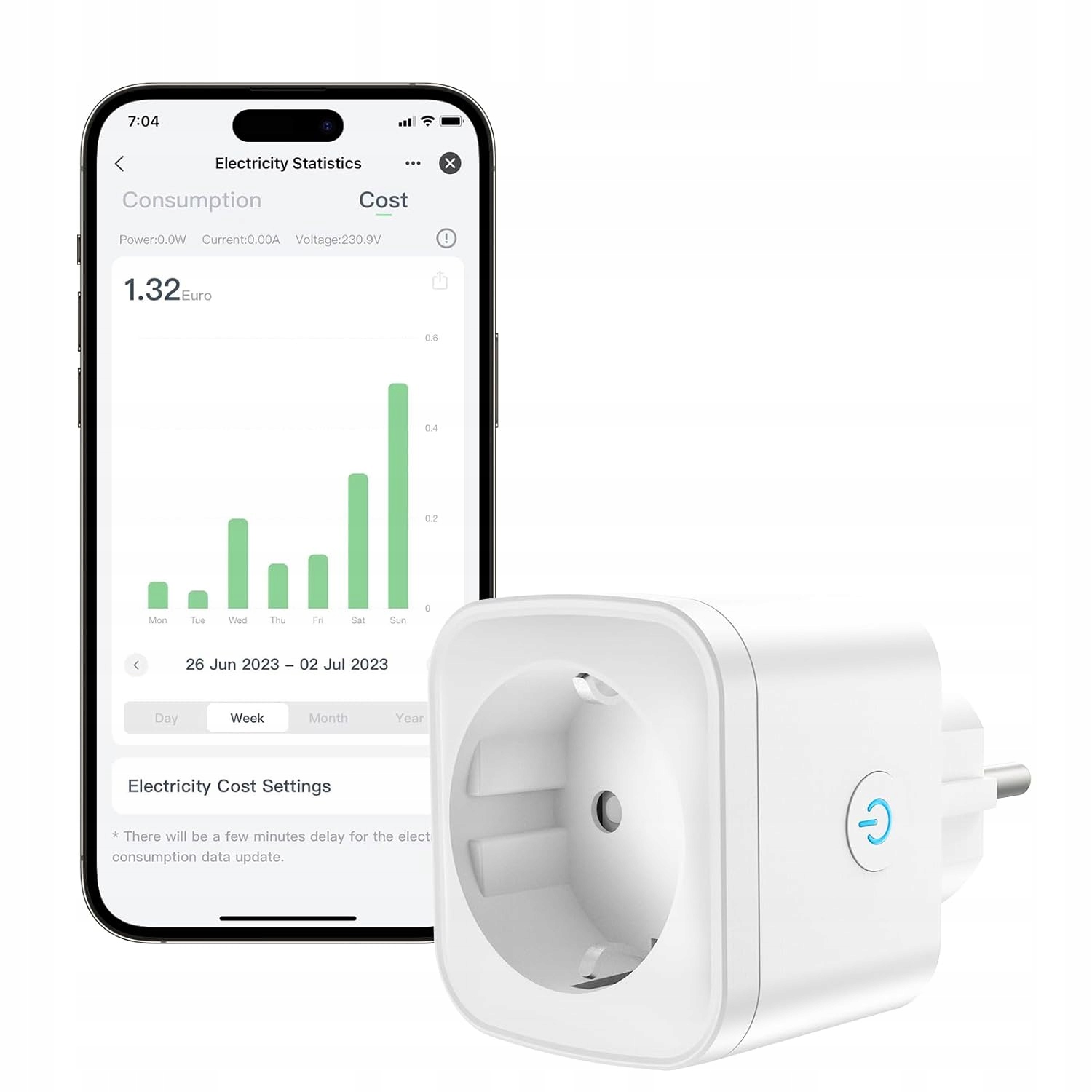 Inteligentne gniazdko Wi-Fi 5GHz Smart Alexa TUYA watomierz