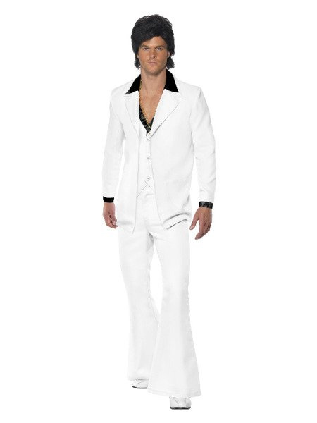 Kostým Ze 70. Let Bílý Disco Groovy M