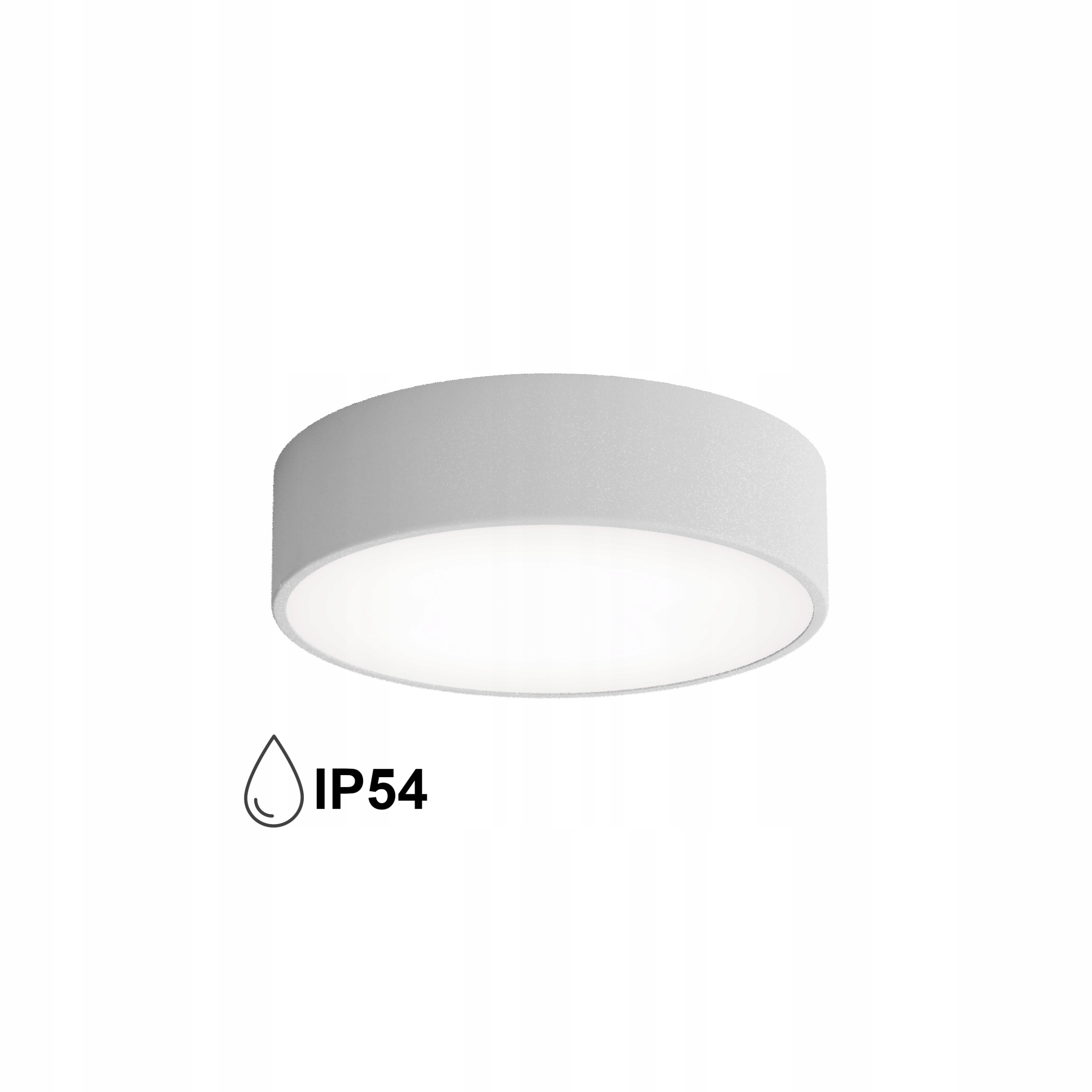 Lampa sufitowa łazienkowa na taras Plafon Cleo 300 IP54 Szary
