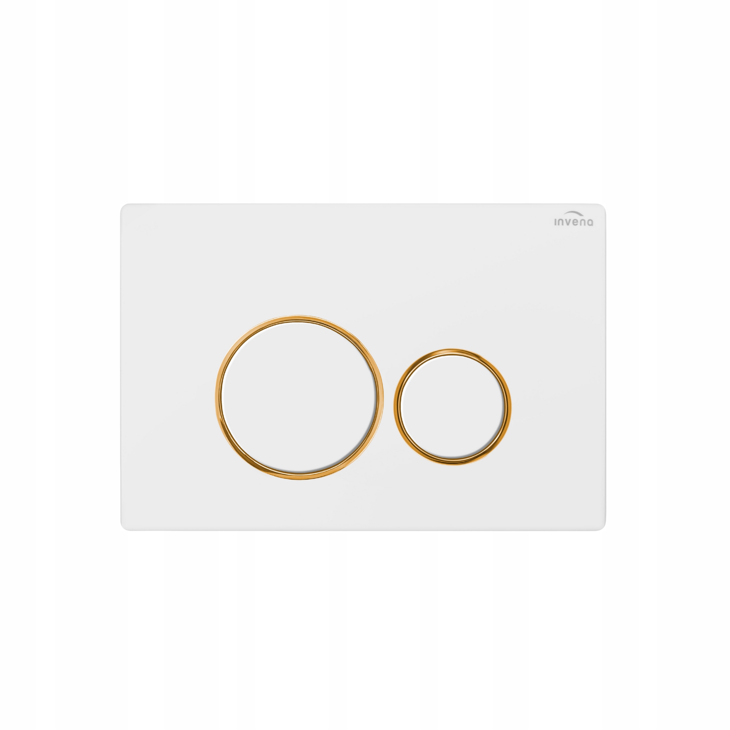 Przycisk do spłuczki podtynkowej wc do stelaża Invena 604 biało-złoty