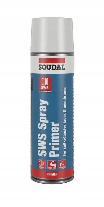 SOUDAL PRIMER SWS GRUNT POD TAŚMY CIEPŁEGO MONTAŻU DO OKIEN SPRAY 500ml