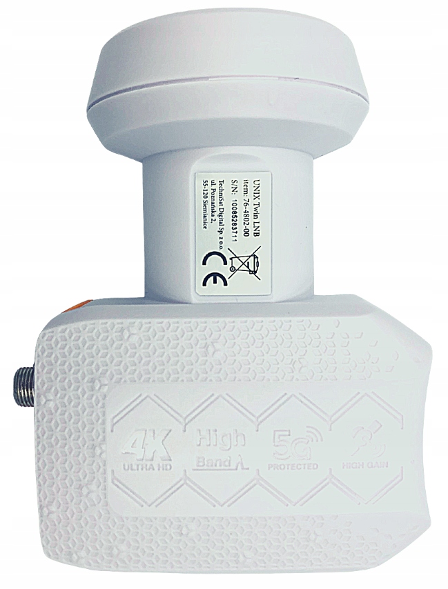 KONWERTER TWIN TECHNISAT UNIX PODWÓJNY + 2 wtyki F Marka TechniSat