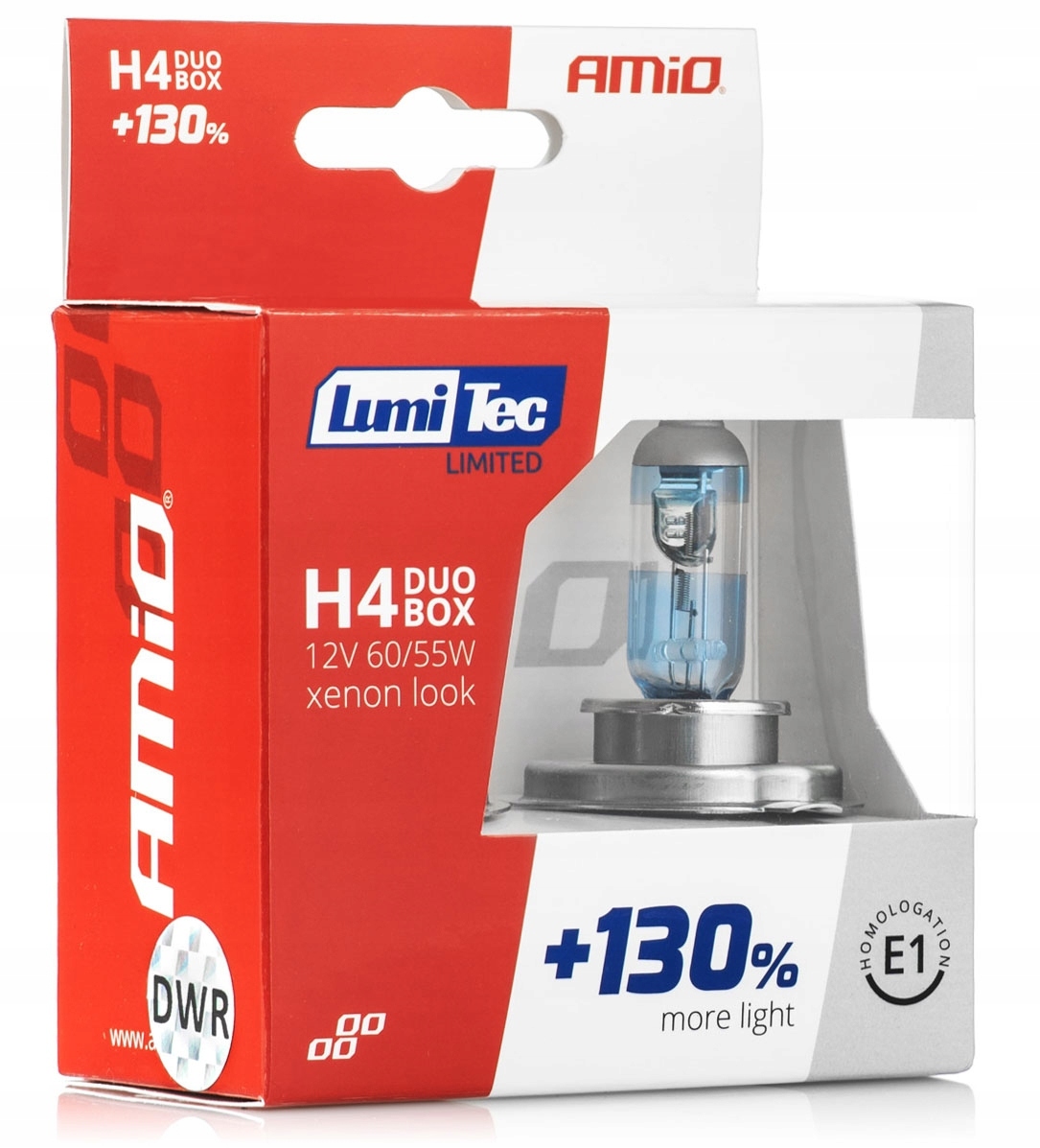 ŻARÓWKI H4 12V LumiTec LIMITED +130% 4300K KOMPLET