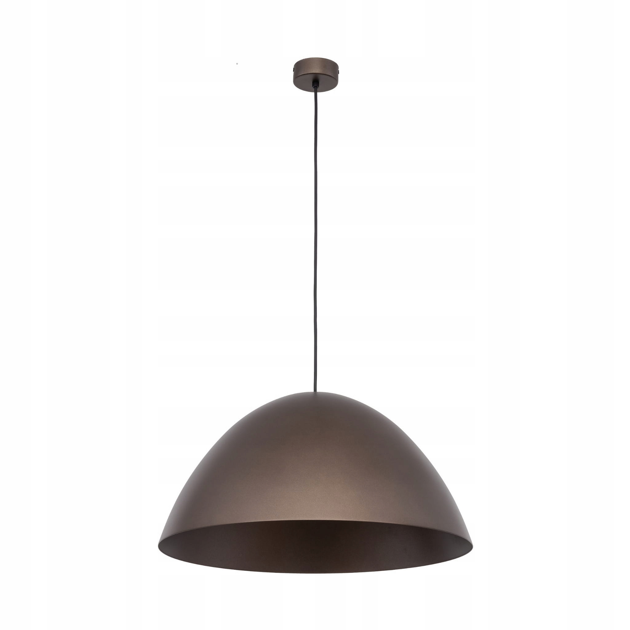 Lampa wisząca brązowa metalowy klosz w kształcie kopuły Faro 1xE27 4509 Tk