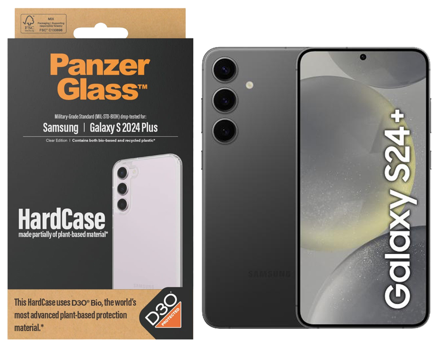 Antibakteriálne puzdro Panzerglass HardCase pre Samsung Galaxy S24+ bezfarebné