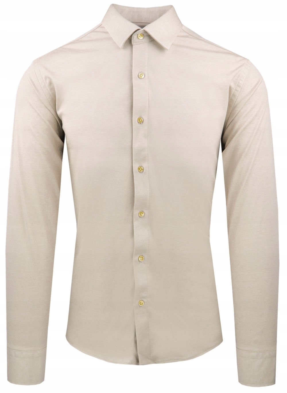 Košile z pletené tkaniny vypasovaný Střih světle béžová 44/176-182