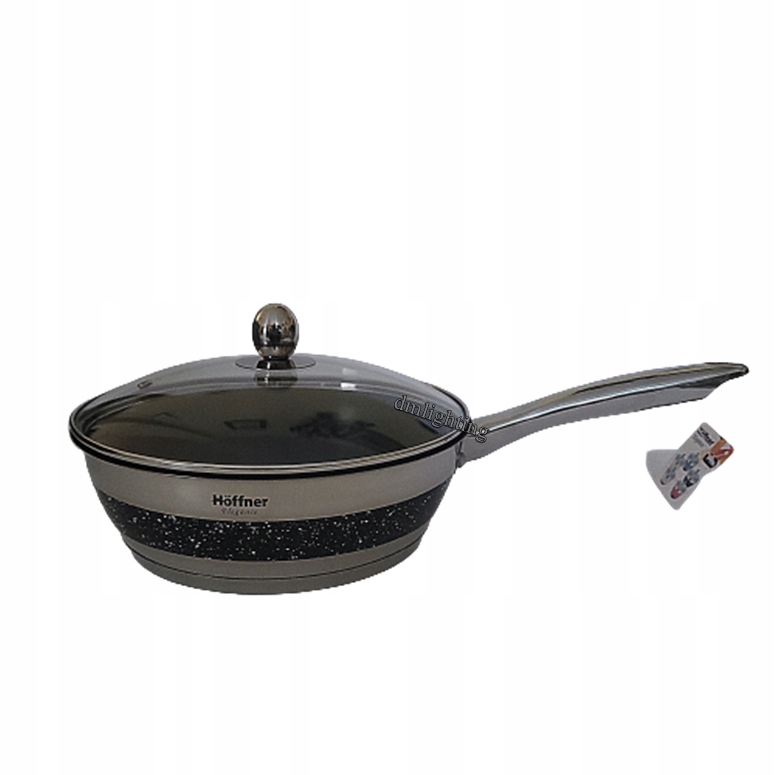 Komplet czarnych garnków zestaw 12 szt na indukcje Marka Hoffner