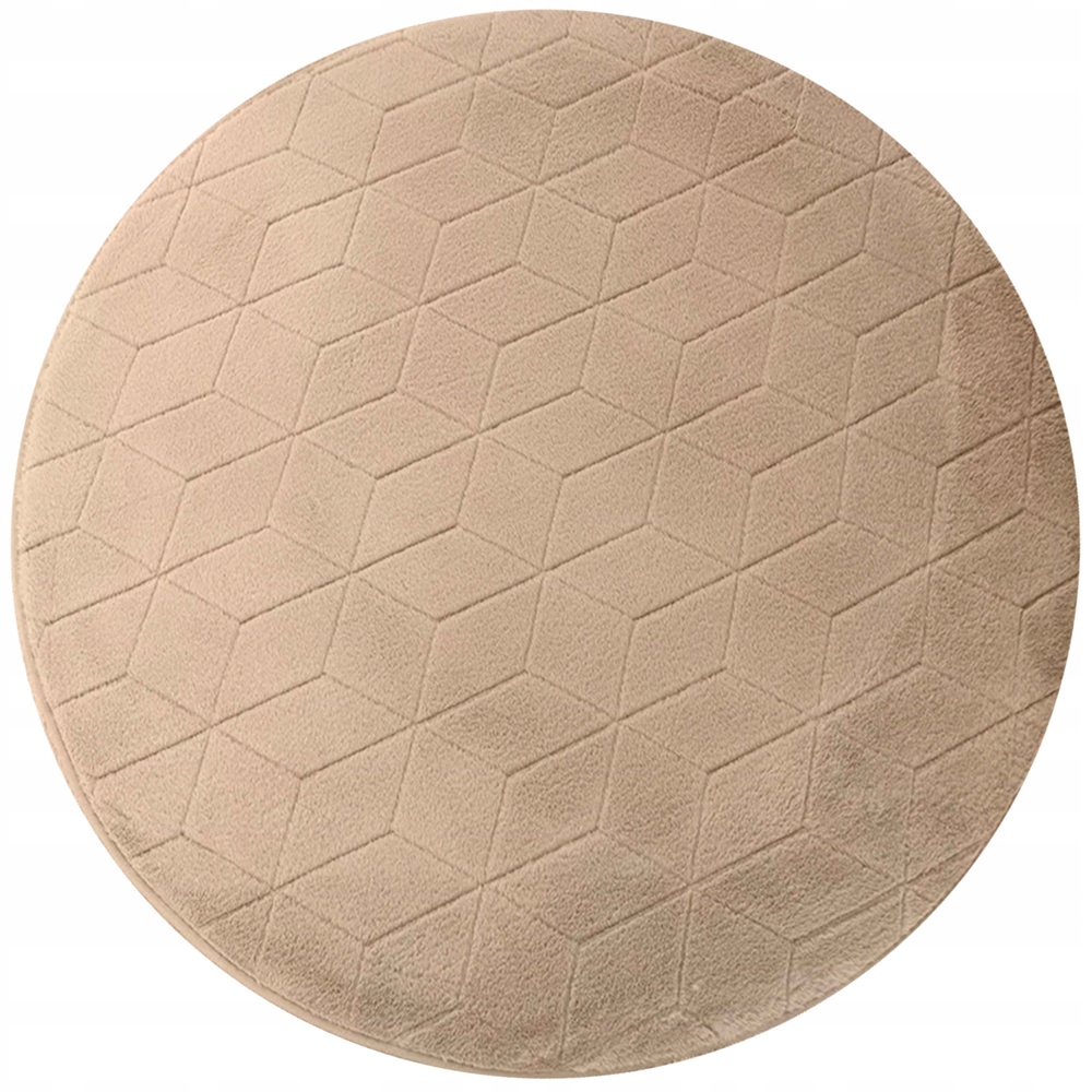 Koberec kulatý Rabbit 3D 140 cm béžový protiskluzový