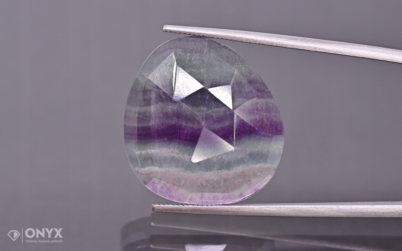 Fluorit fazetovaná nepravidelná růžice 22x21 mm