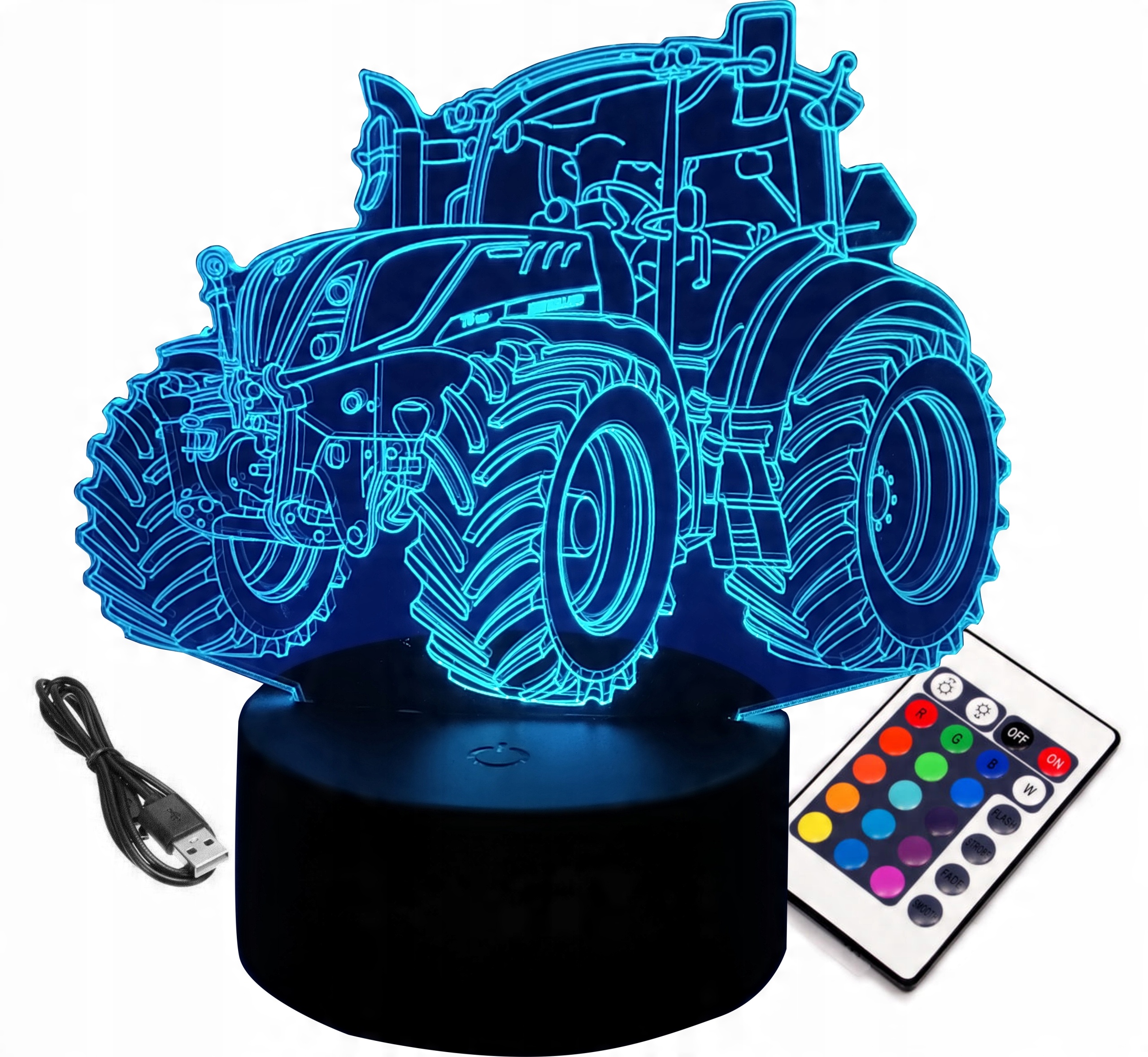 

Lampka Nocna 3D Led Traktor Farming Ciągnik Farma