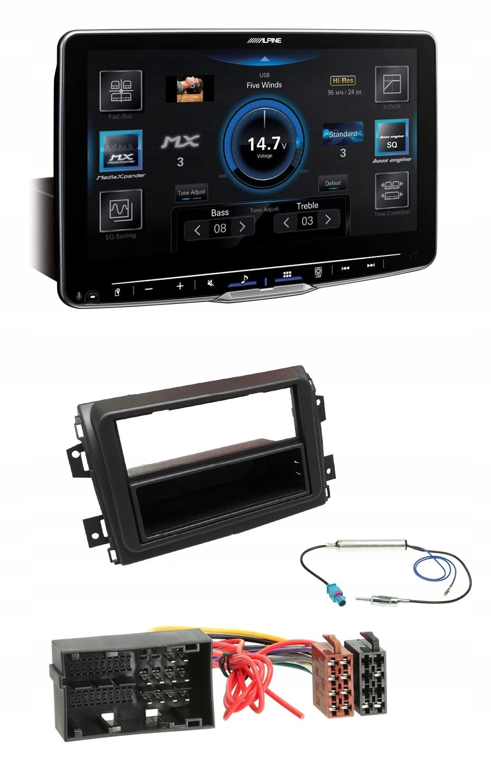 Alpine ILX-F905D Autorádio 1DIN Android CarPlay Fiat Ducato 8