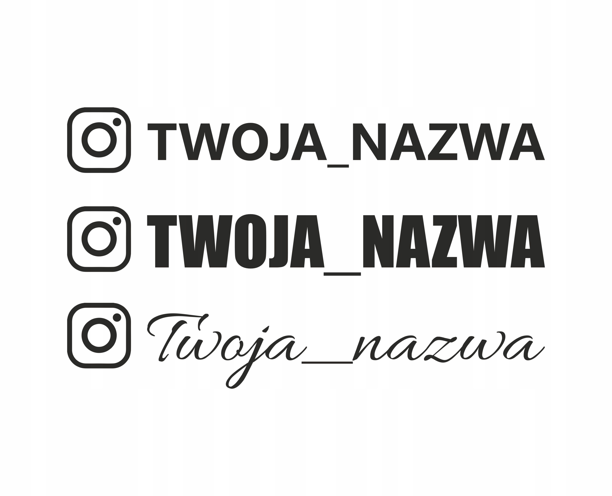 

Naklejka Instagram Nazwa