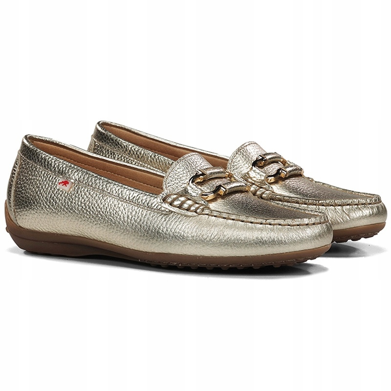 Dámské španělské mokasíny Fluchos 504877 Bruni F2156 Metal zlaté Vel. 37