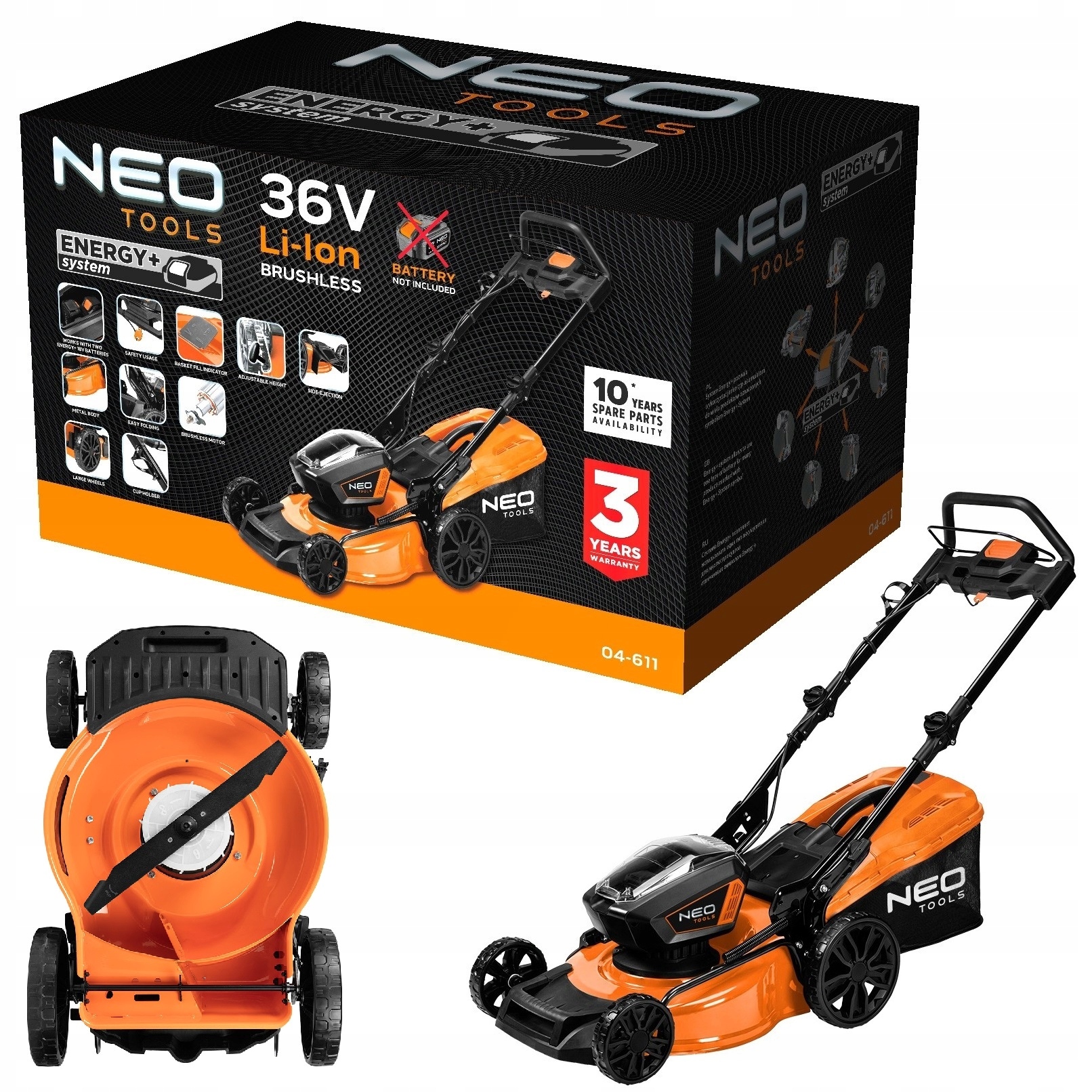 Kosiarka akumulatorowa silnik bezszczotkowy 45 cm 36V Neo