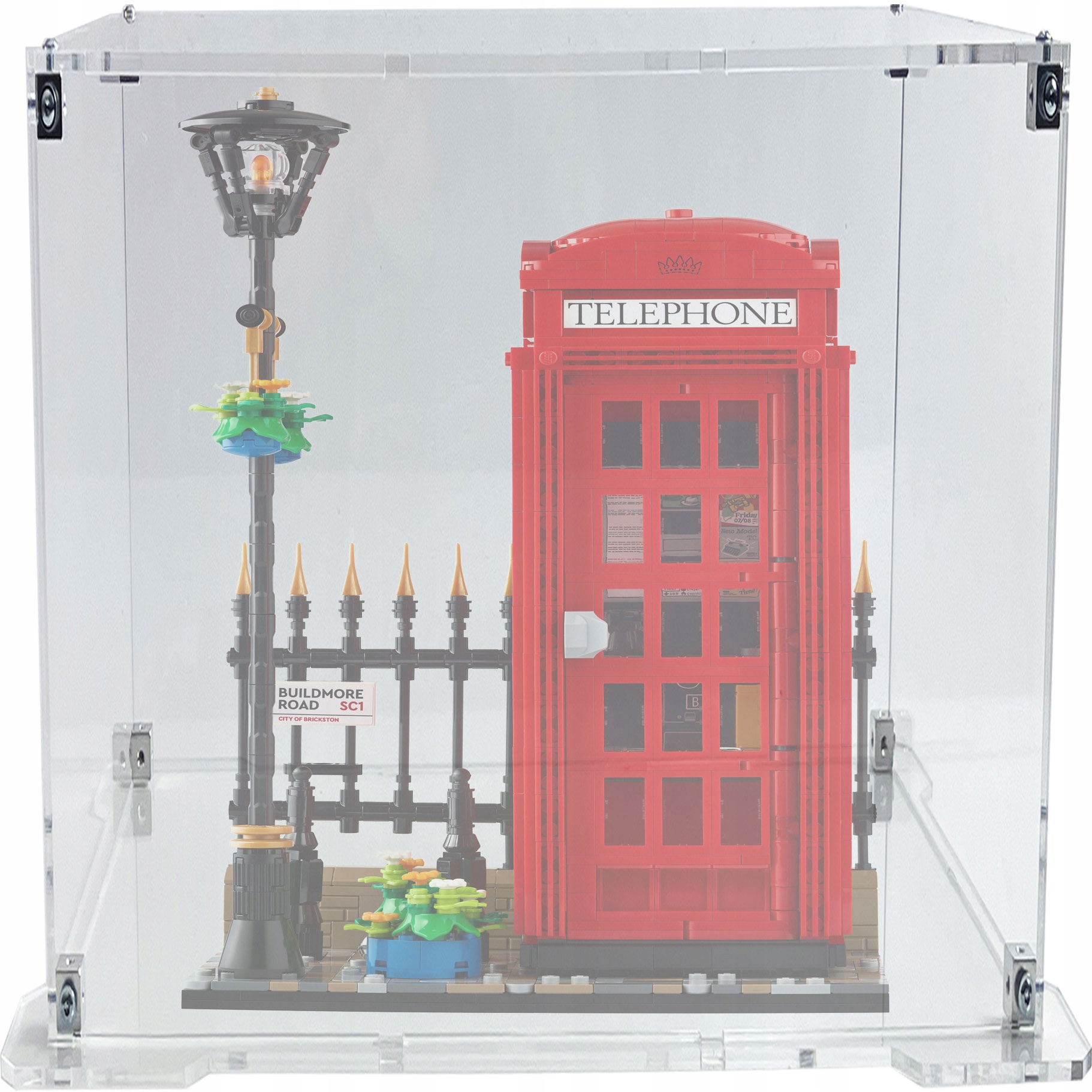 Vitrína s podstavcem pro stavebnici Lego 21347 Ideas Londýnská telefonní budka