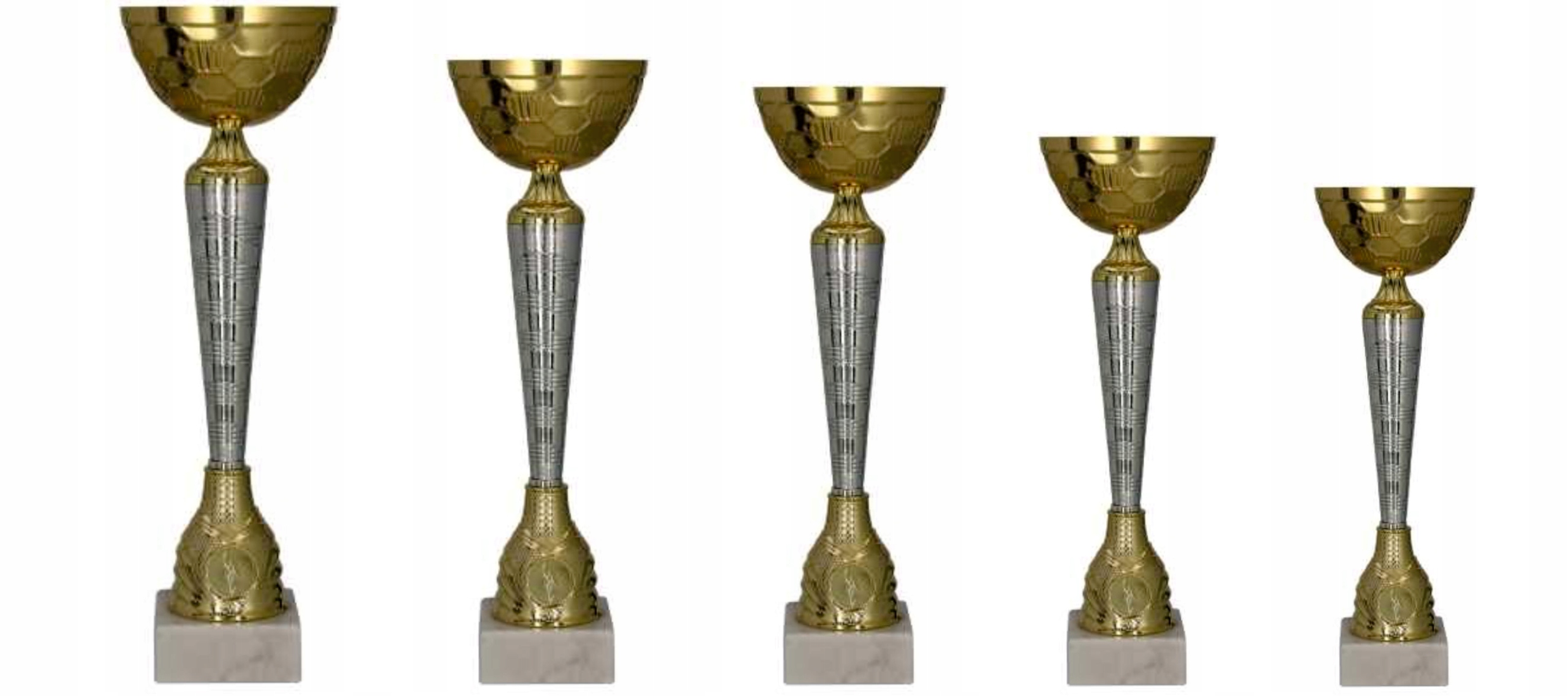 Sada pěti pohárů Pětka Pohárů s popisem emblém 40/38/35/33/32 cm