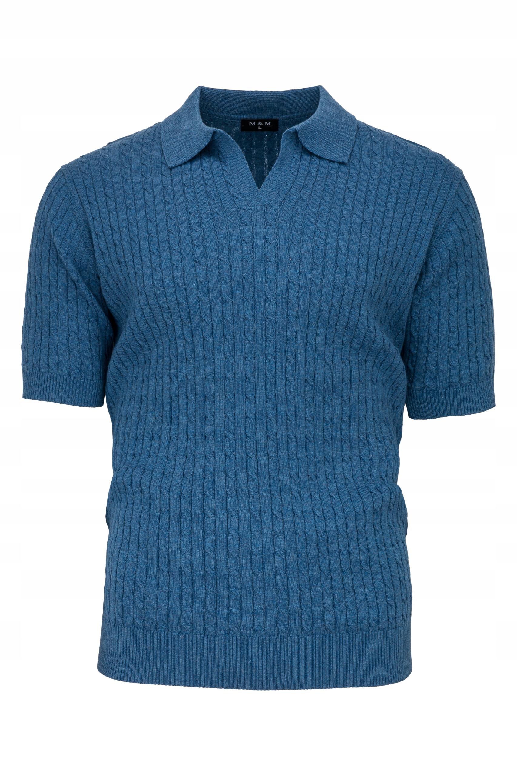 pánská polokošile z úpletu M&M jeans Premium Cotton, 100% vel. L