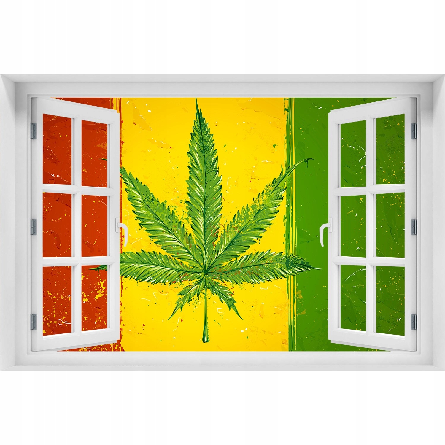 

Samoprzylepna Naklejka na ścianę Rasta flaga 90x60