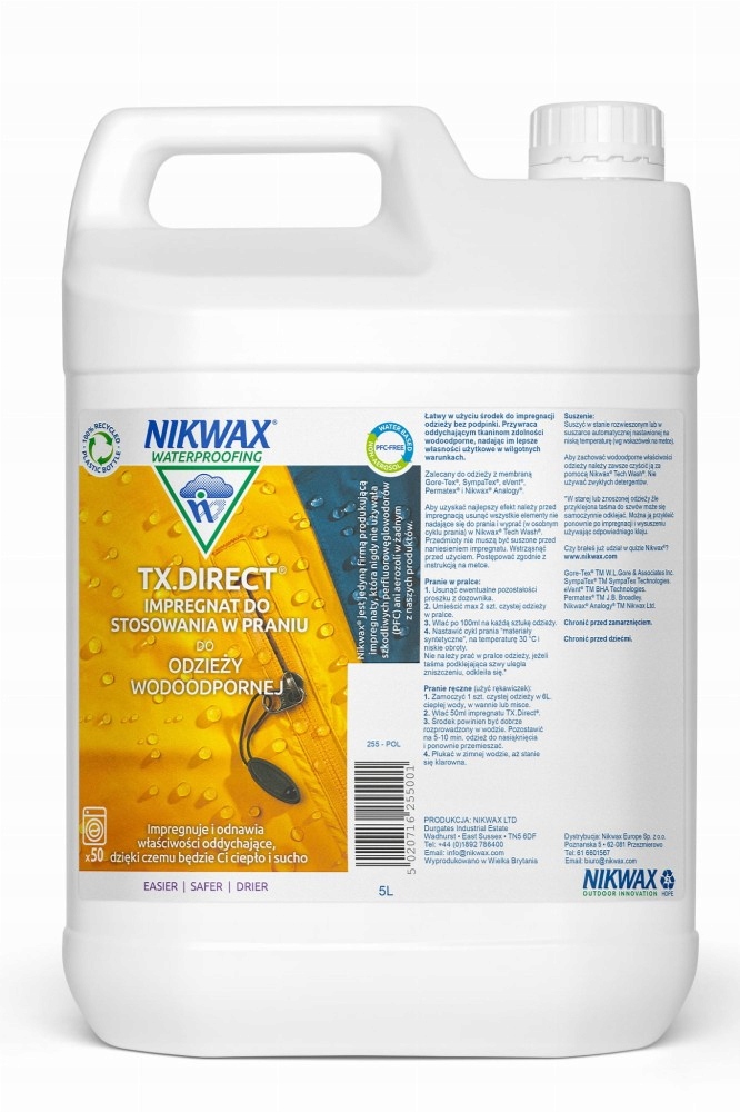 Tx.direct Wash-in Nikwax impregnační přípravek na oblečení 5000 ml