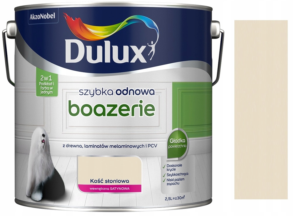Dulux Szybka Odnowa Boazerie Kość Słoniowa 2.5L