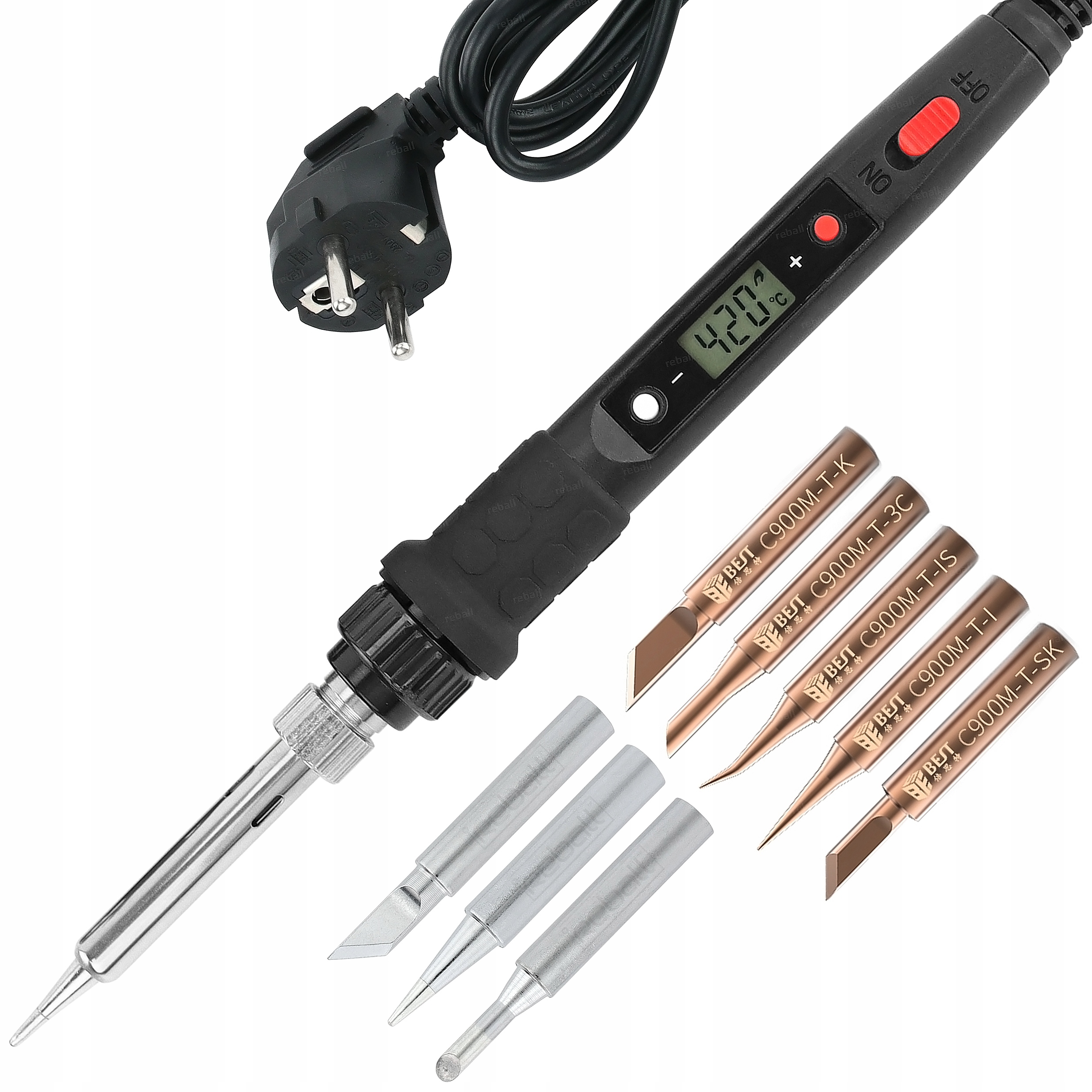 Zestaw Lutownica Precyzyjna S801A 80W 3X Silver 5X Grot Miedziany VER.2.0