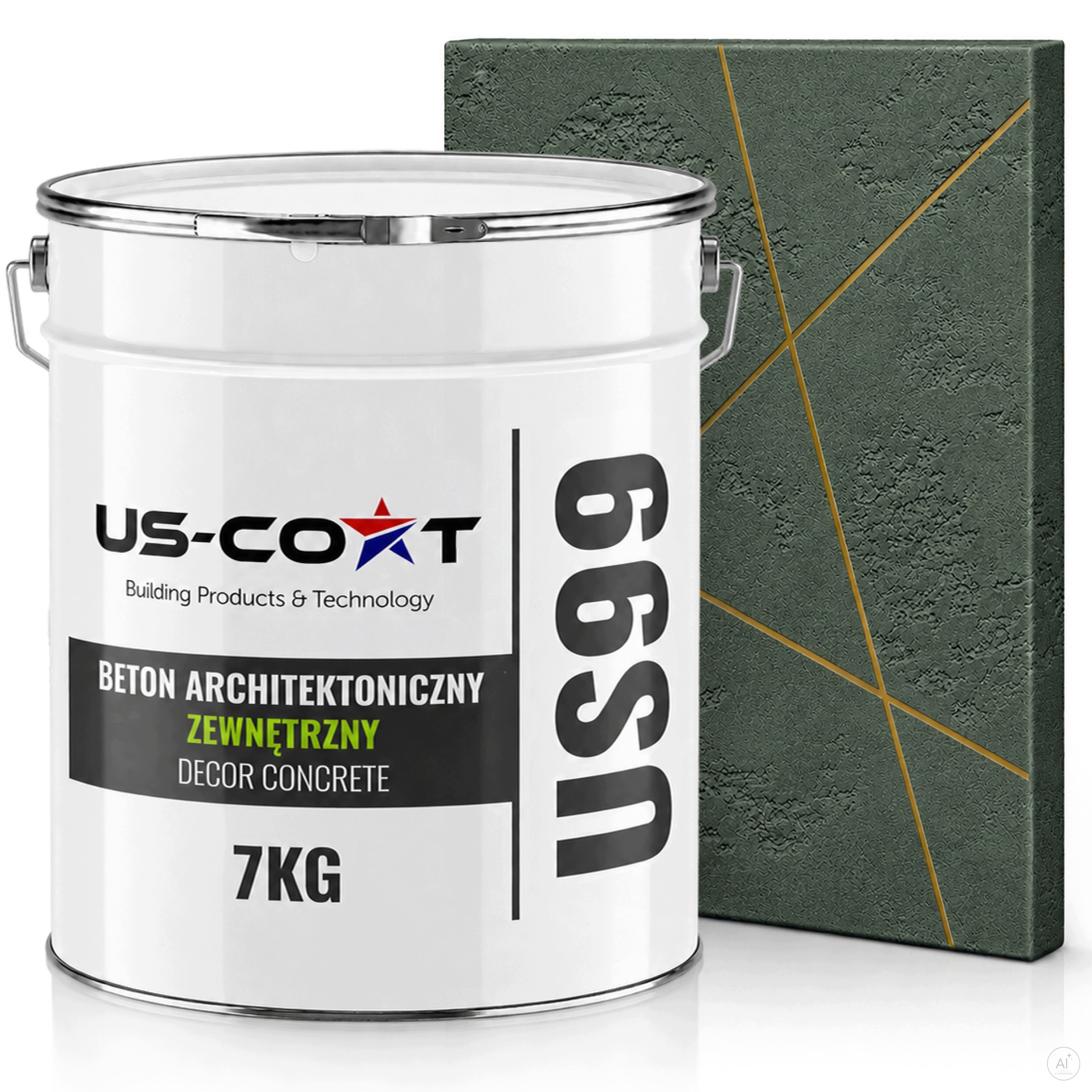 Vnější Architektonický Beton Zelený Tmavý F466 5m2 7kg Omítka Stěna
