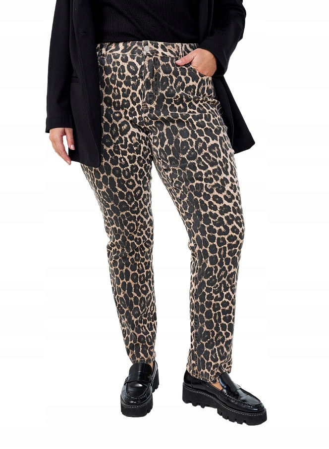 Módní Džíny S Leopardím Vzorem Zizzi Plus Size N82 076A 52