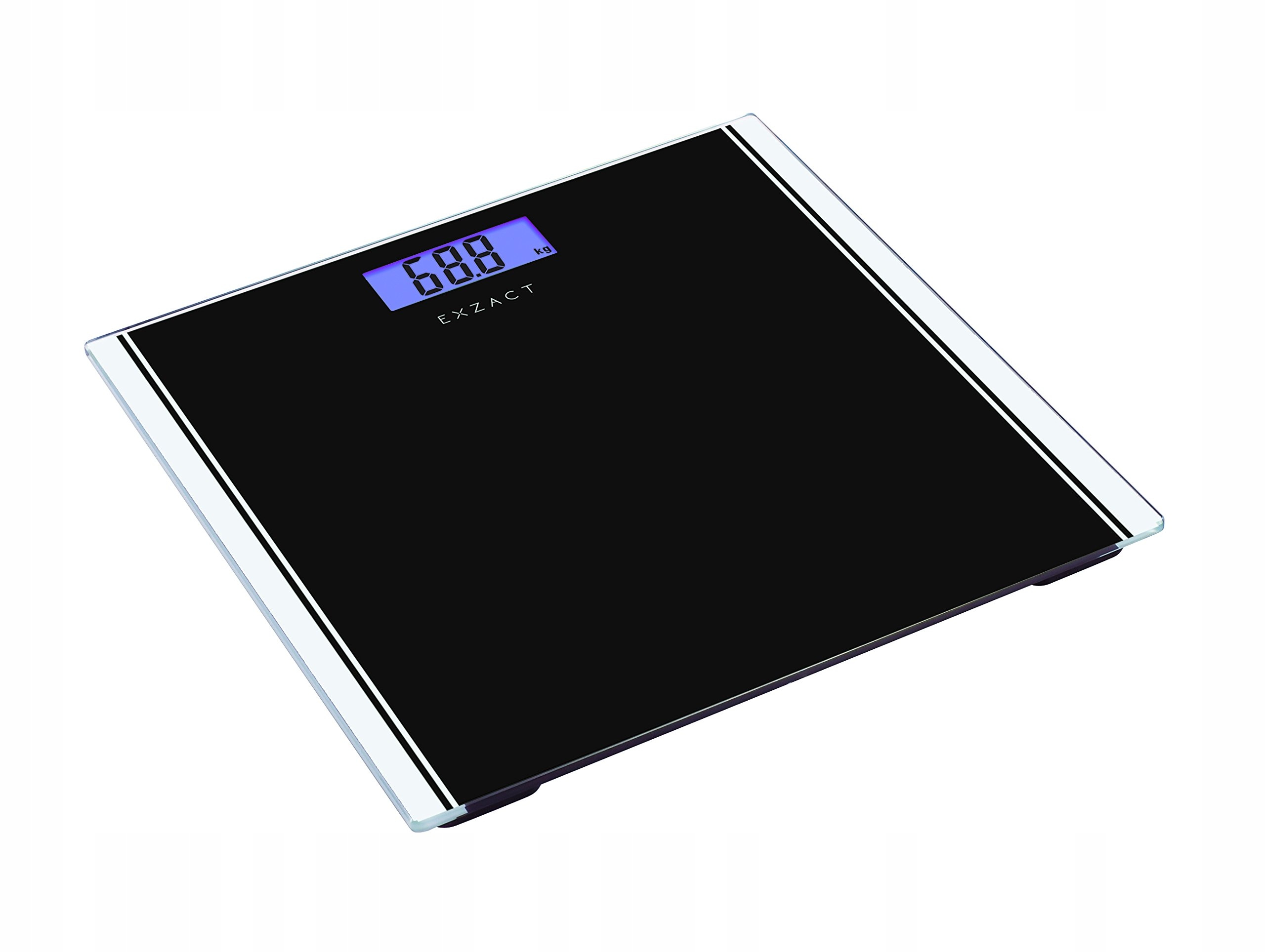 EXZACT Waga Elektroniczna Łazienkowa Cyfrowa 180kg LCD Czarna — miniatura 2