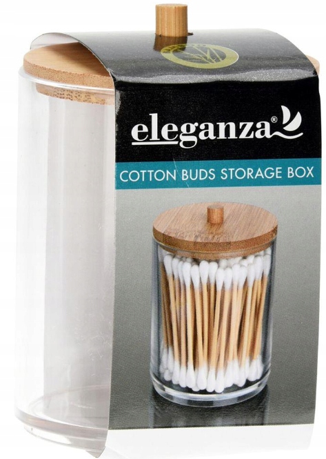 POJEMNIK NA WACIKI PATYCZKI KOSMETYCZNE DO USZU Kolor przezroczysty