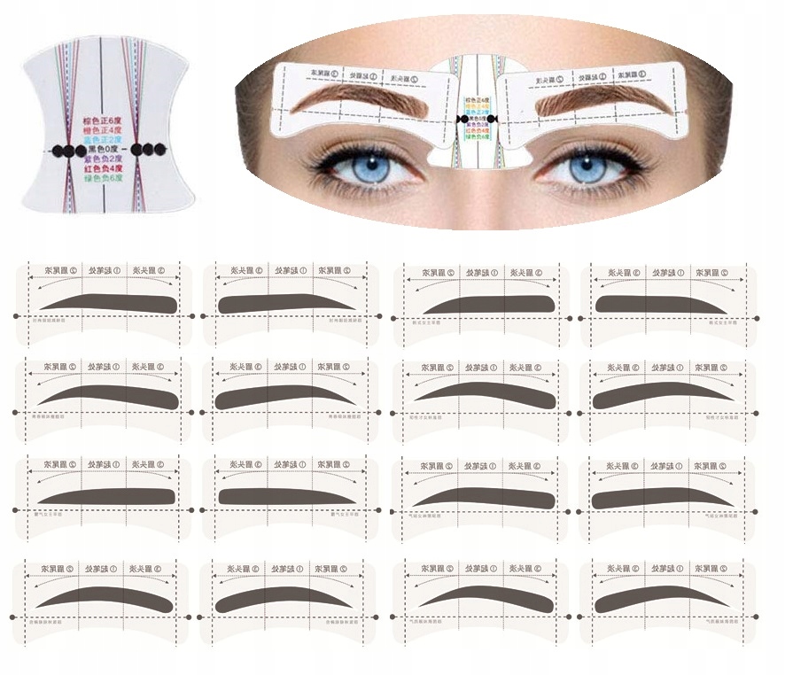 

Szablony Do Stylizacji Brwi Samoprzylepne 96 sztuk