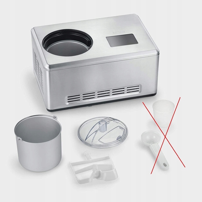 Výrobník zmrzliny Severin, Ez 7406, 2v1, Led dotykové ovládání, 2 L, kniha