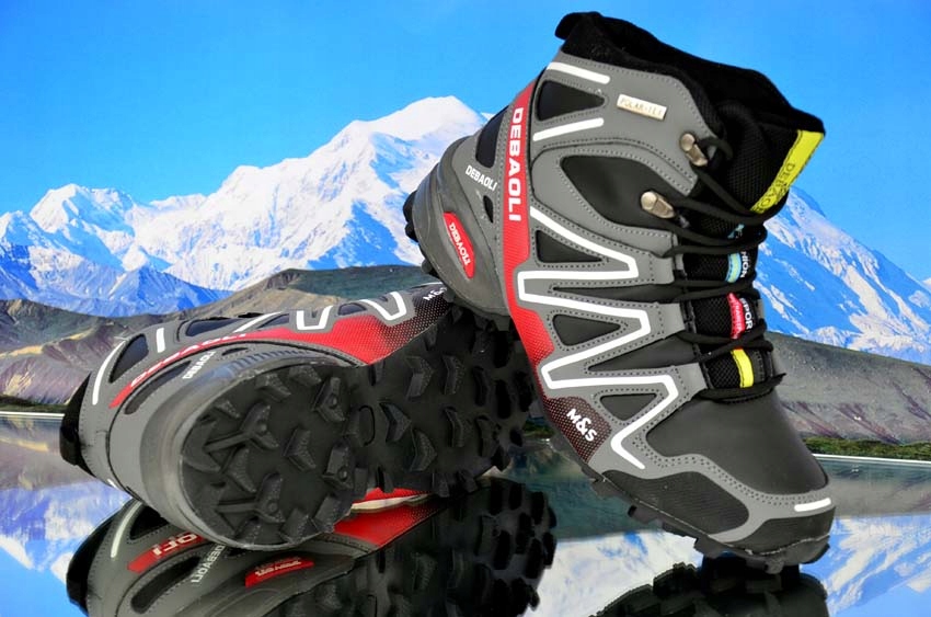 CIEPŁE BUTY ZIMOWE OCIEPLANE KOŻUCHEM TREKINGOWE Rozmiar 42