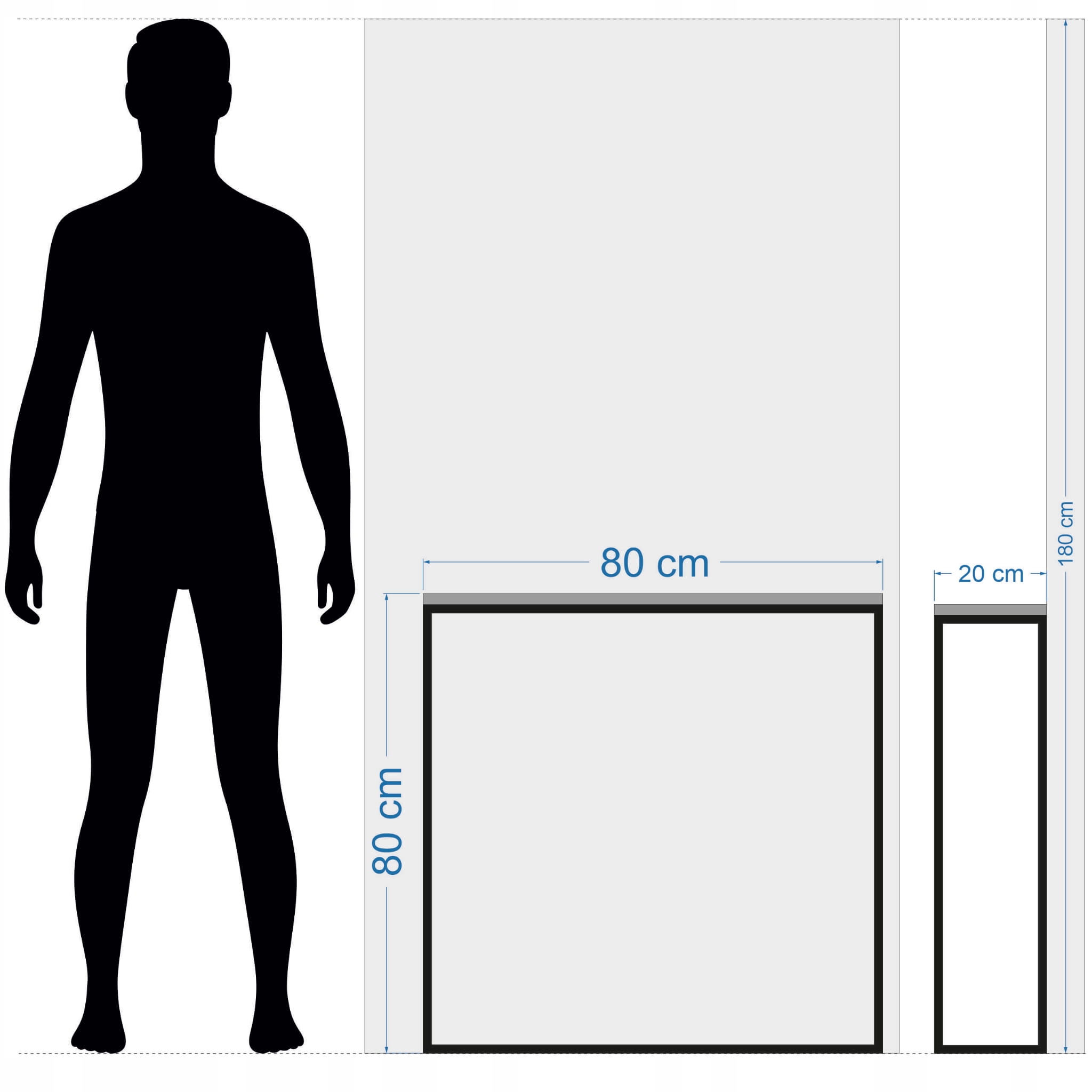 Konsola loftowa 80x80x20 industrialna dębowa LOFT Marka FLEXISTYLE