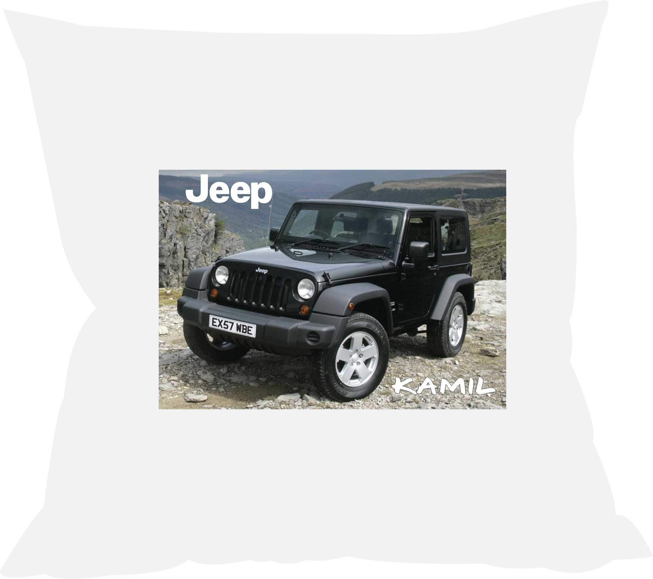 

Poduszka Jeep z imieniem Duży Wybór