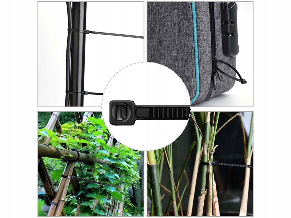 OPASKI ZACISKOWE KABLOWE TRYTYTKI PLASTIKOWE CZARNE 3.6x200 MM 100 SZT Rodzaj opaska zaciskowa