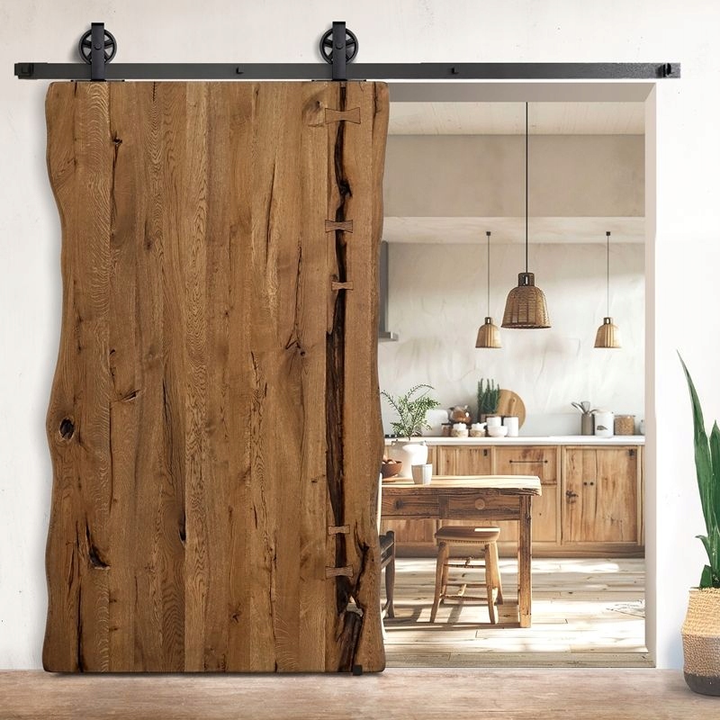 Posuvné dubové dveře One Board Rustic 100-120 X210 olej hnědý