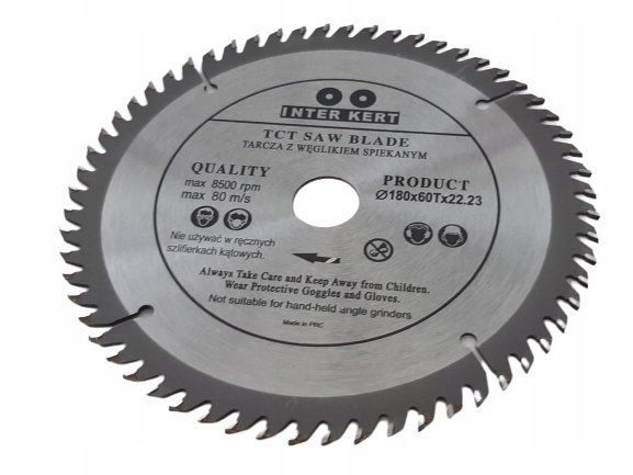 

Tarcza Widiowa Do Drewna duża 180 mm x 60T x 20