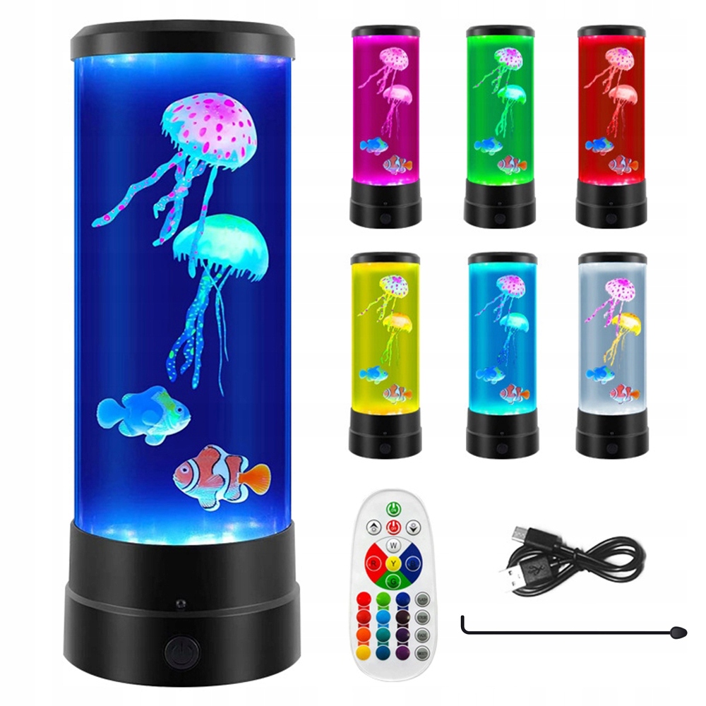 Lampa Lawa Meduza Lampička Na Stůl Noční Lampa Stolní Pro Dítě Dálkový Ovladač