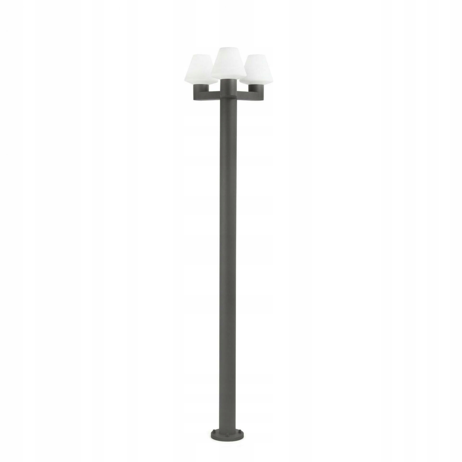 Stĺpiková lampa Faro Mistu, tmavo šedá, 3x E27, výška 215 cm, IP44