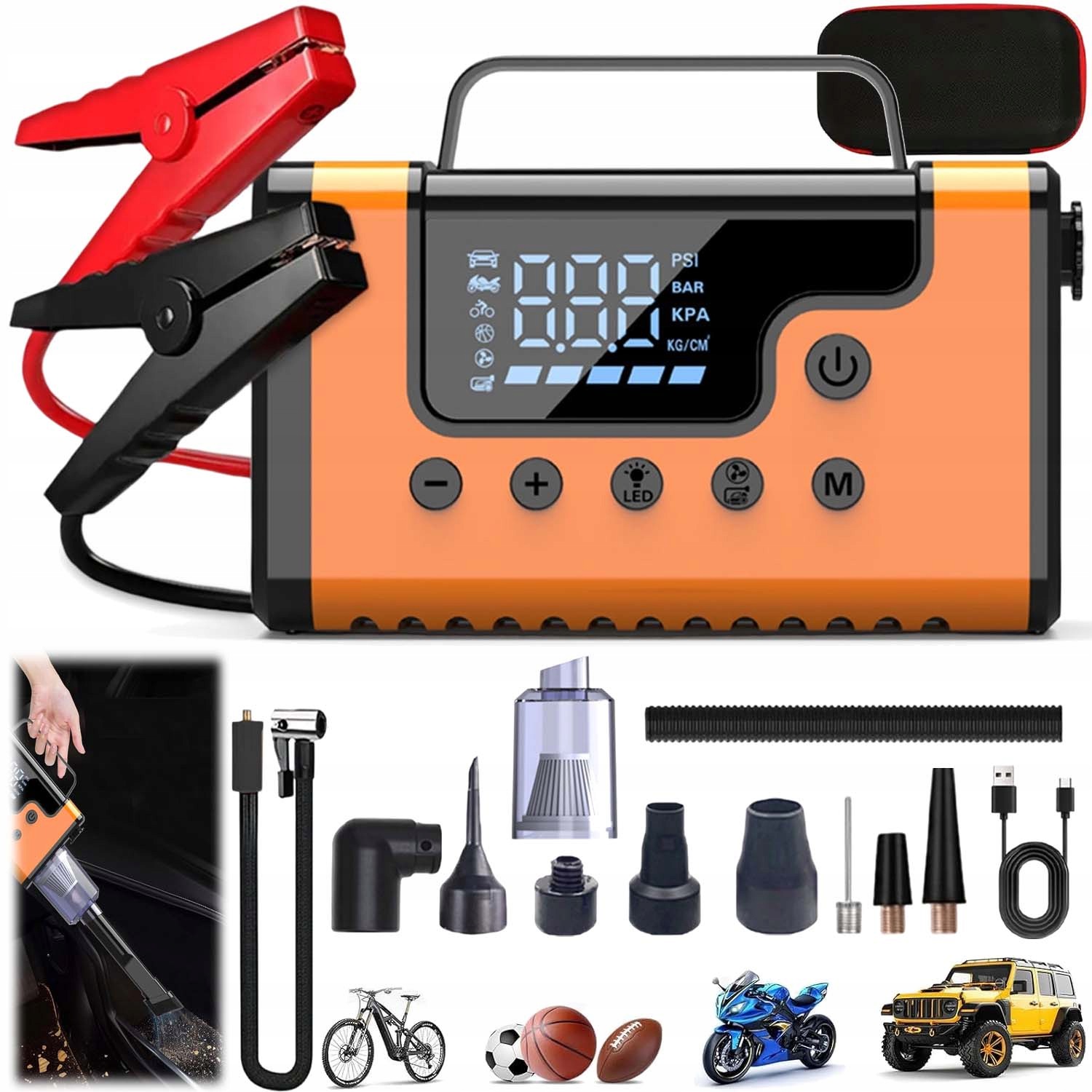 Štartér Do Auta Powerbank Autoštartovacie Zariadenie Jump Starter LCD