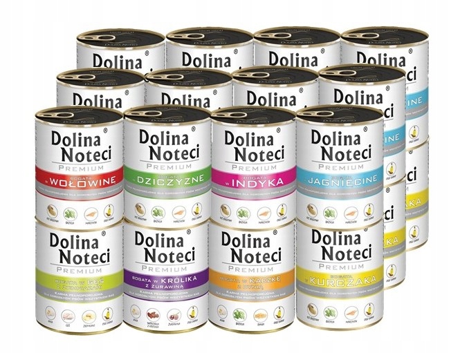 Levně Dolina Noteci Prémiové Vlhké krmivo mix chutí 24x800g Bez Ryb