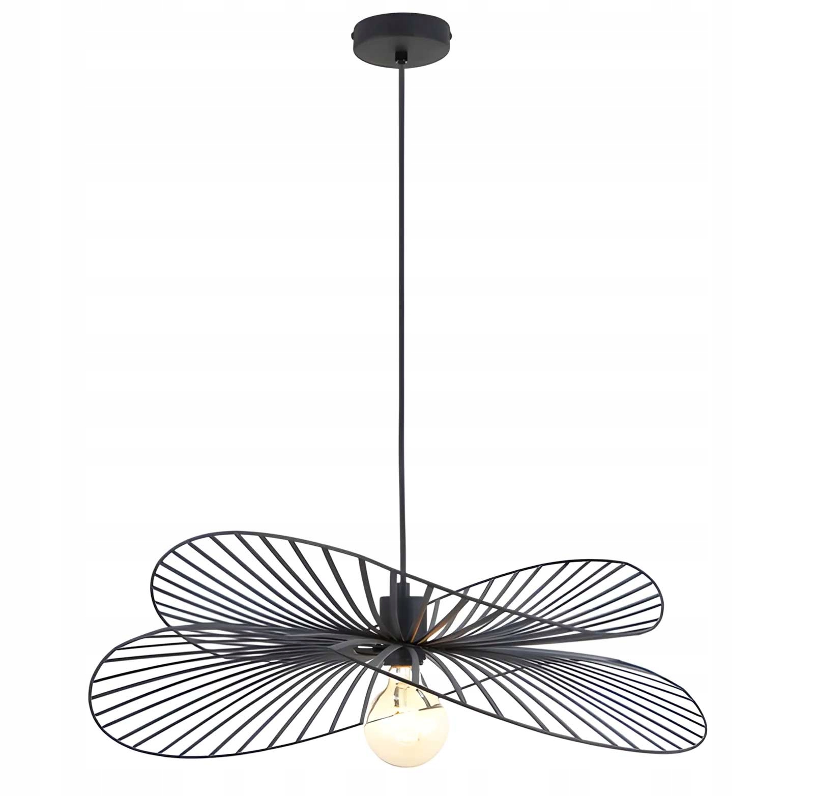 Závěsné Stropní Svítidlo Boho černá 60 cm, lehká, ažurová, dvojitý difuzor