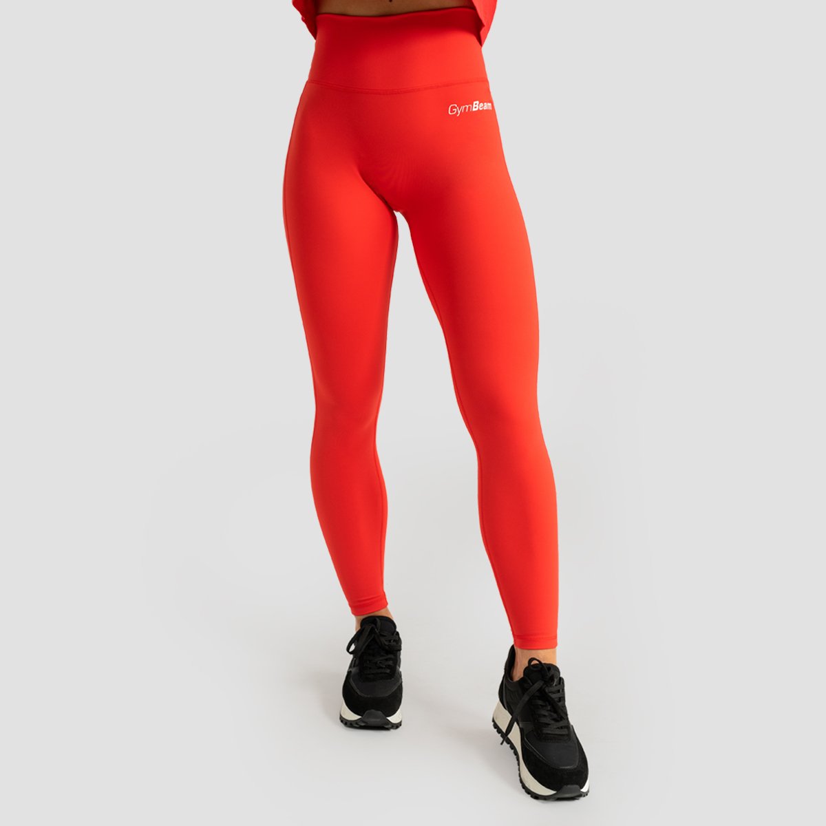 GymBeam Damskie legginsy z wysokim stanem Limitless Hot Red M