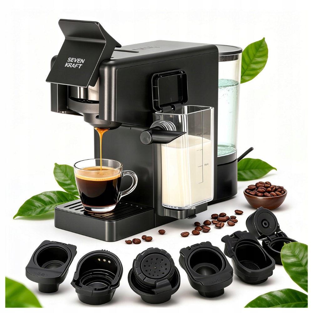 Ekspres do Kawy na Kapsułki 20bar Nespresso Dolce Gusto Tchibo Kapsułkowy