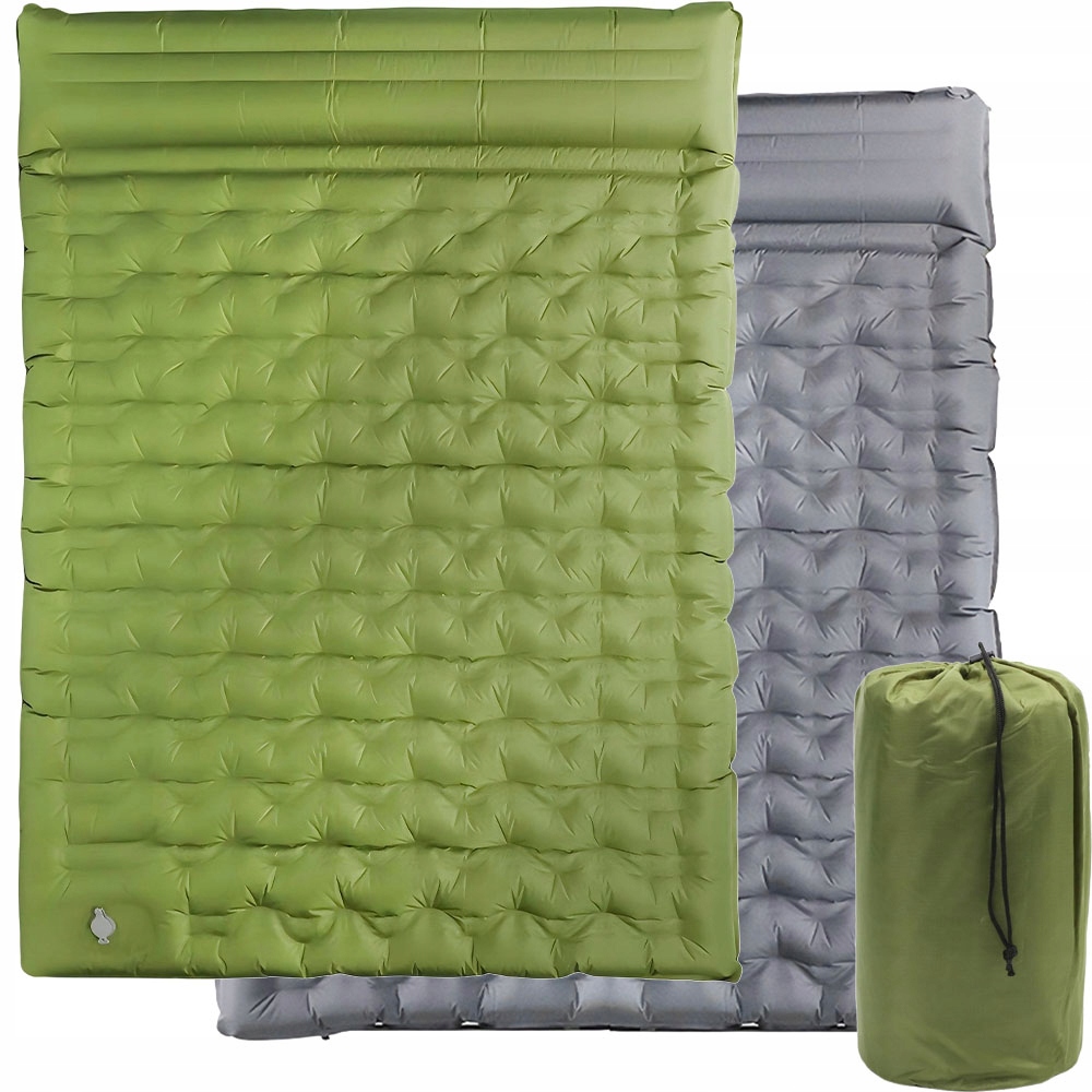 Mata Kempingowa Dla 2 Osób, Nadmuchiwany Materac Powietrzny Z Pompką Nożną