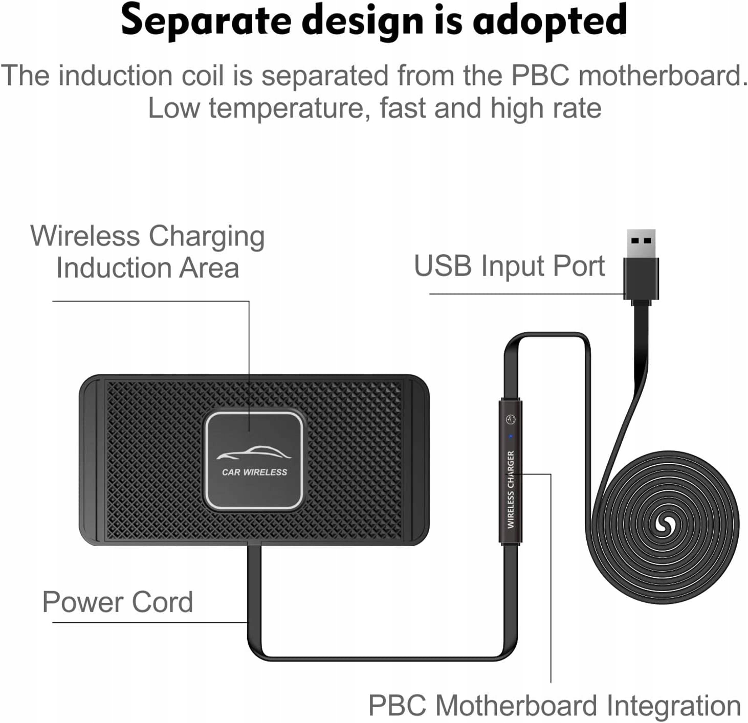 Bezprzewodowa szybka adowarka samochodowa, 15W Qi Producent inny